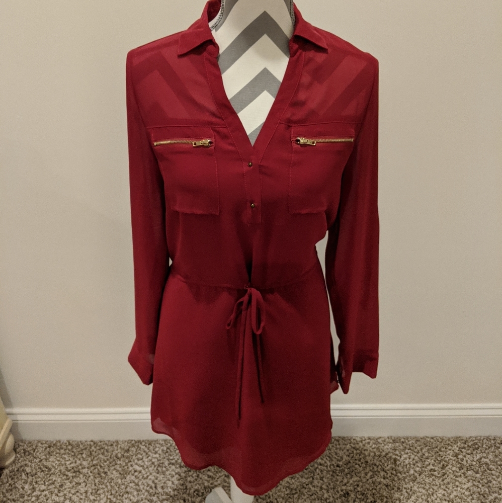 Burgundy dress